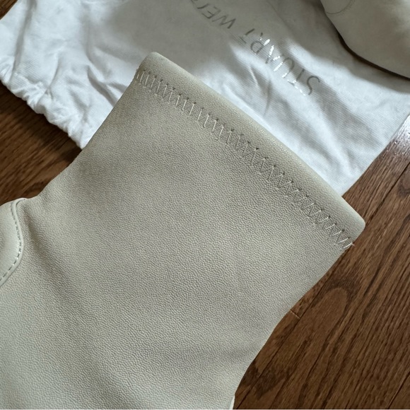 Stuart Weitzman Nappa Off White Leather Boots - Picture 6 of 11